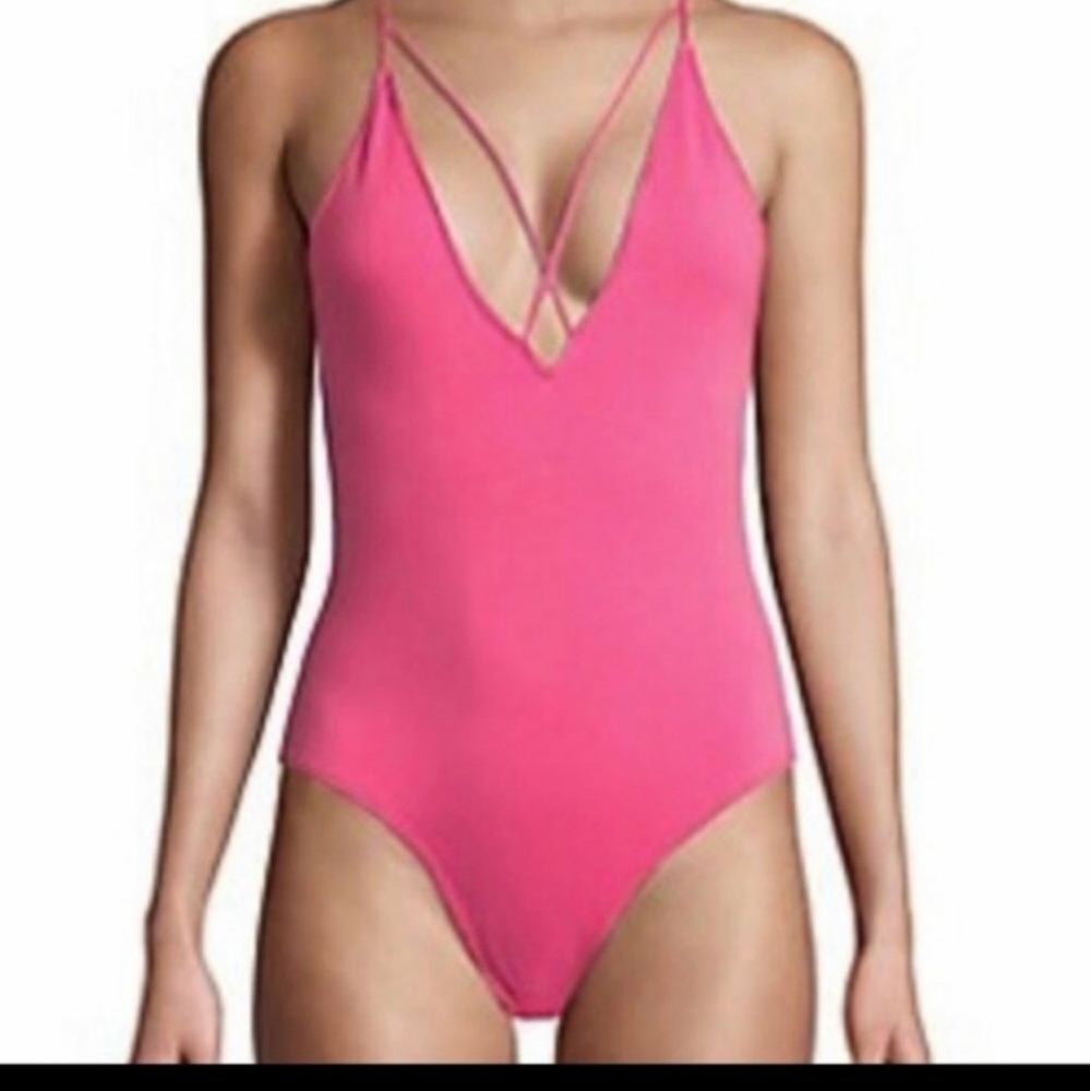 NWT Sam Edelman Pinl Plunging Bodysuit size Small